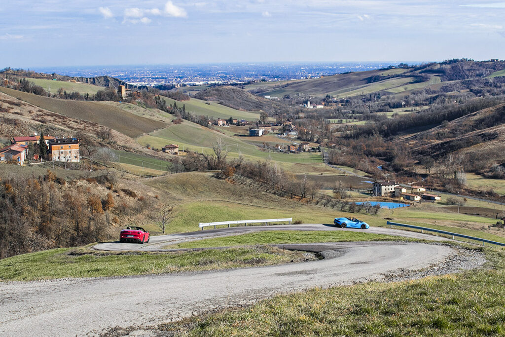north of italy car tour with porsche cars